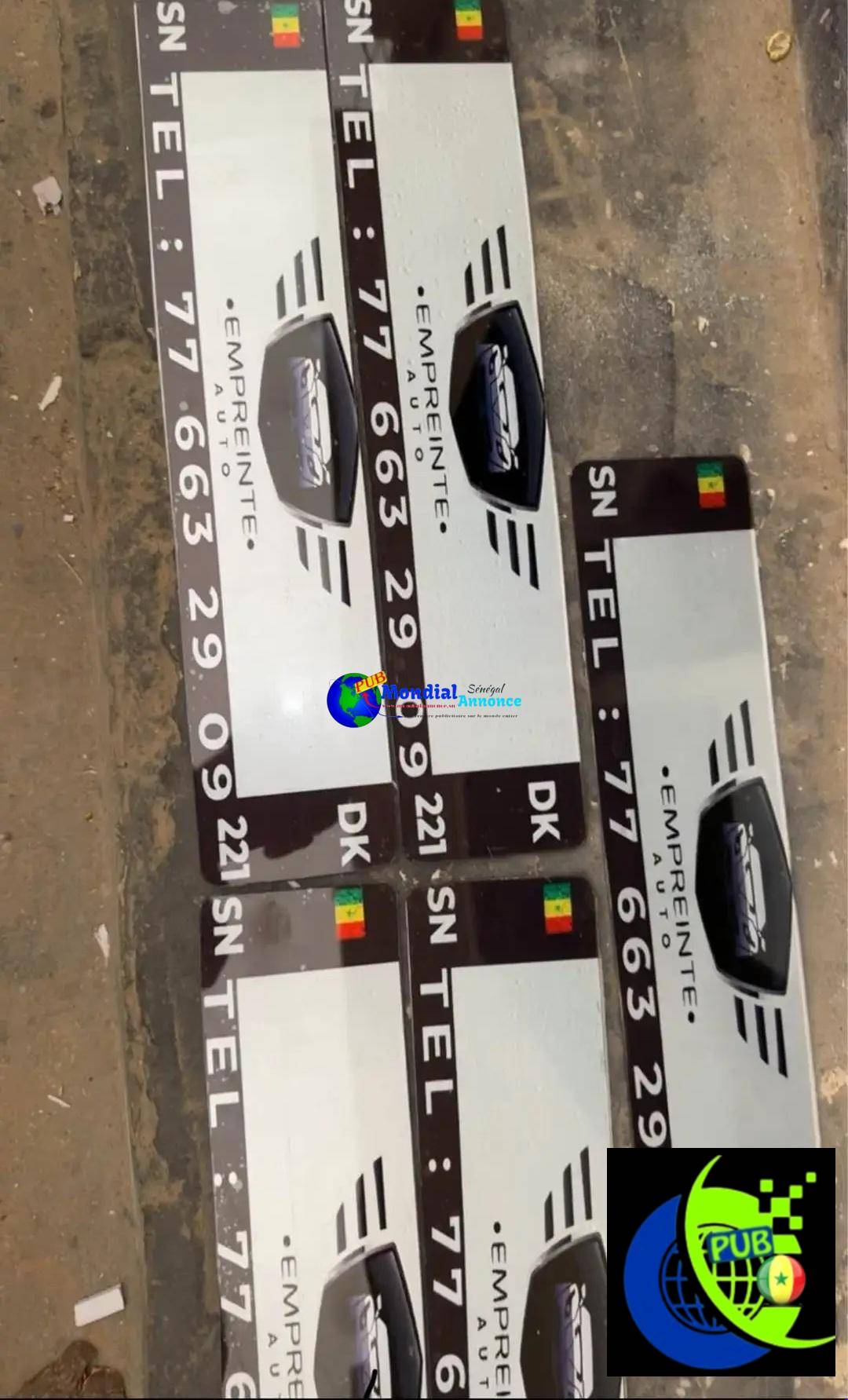 Plaques d’Immatriculation Personnalisées pour Véhicules à Dakar – Tarif Unique 25 000 F CFA