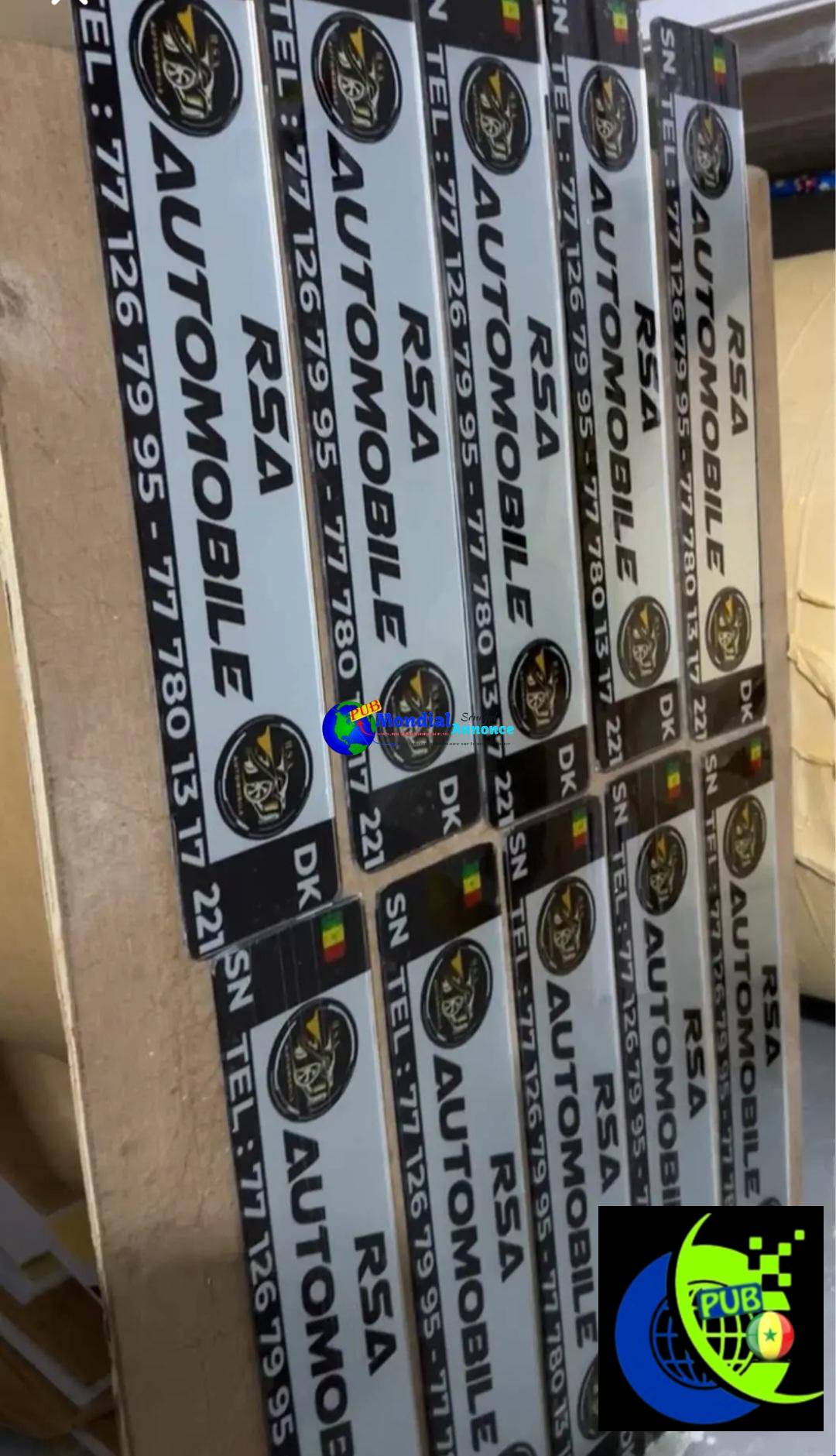 Plaques d’Immatriculation Personnalisées pour Véhicules à Dakar – Tarif Unique 25 000 F CFA