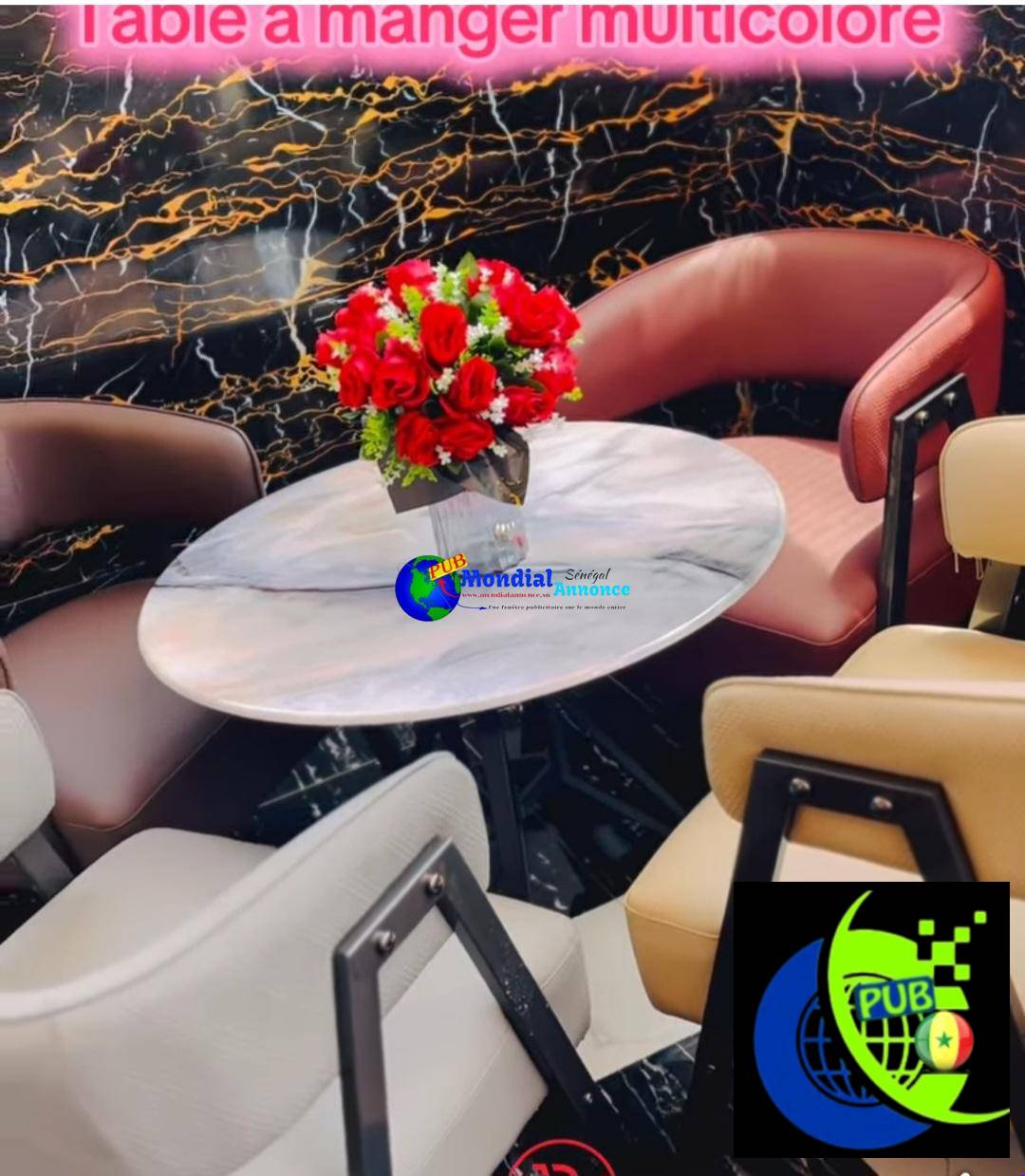 Table à Manger Multicolore 4 Places chez Tapis Rouge Sénégal à 250 000 F CFA