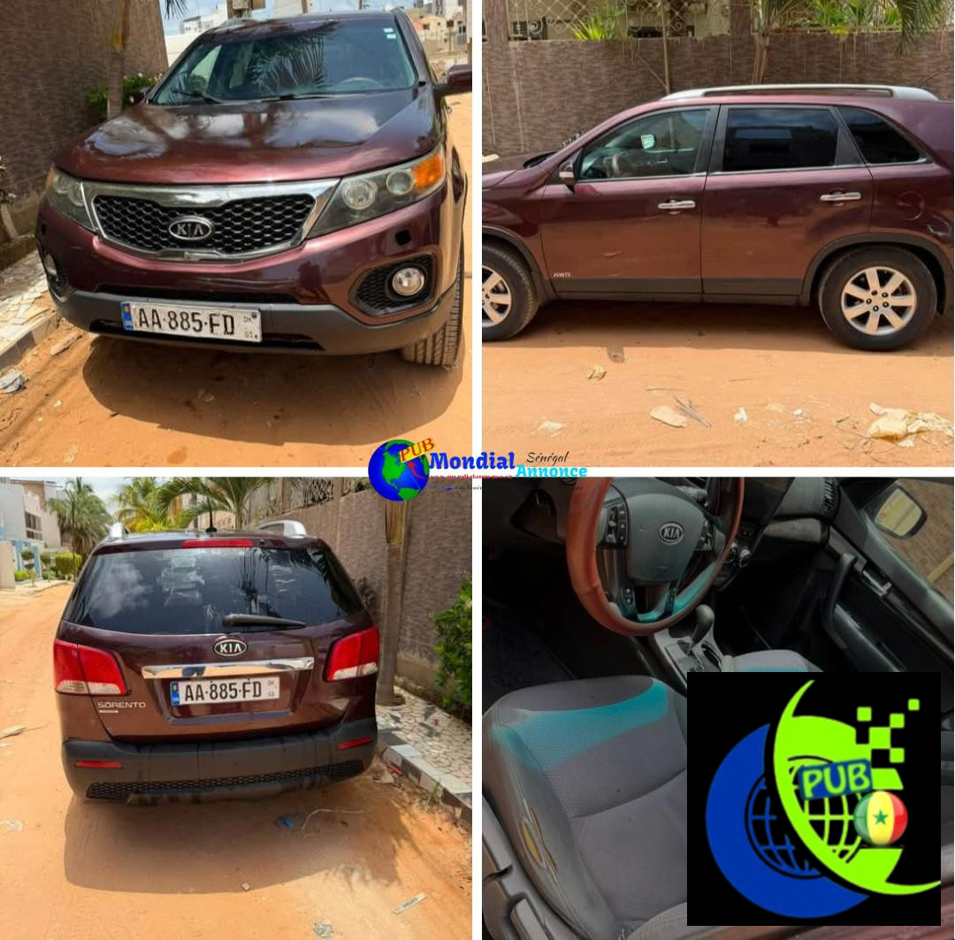 Kia Sorento 4×4 Essence Automatique de 2013 disponible. Prix : 3 900 000 F CFA