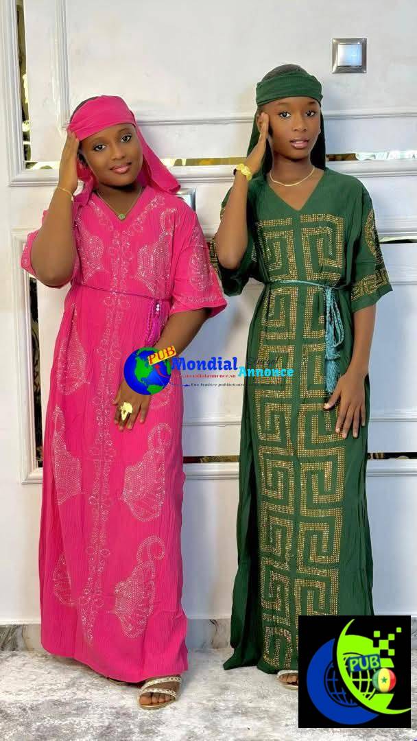 Robes pour Enfants (Différents Couleurs & Styles) dispo à 3 500 F CFA / Unité