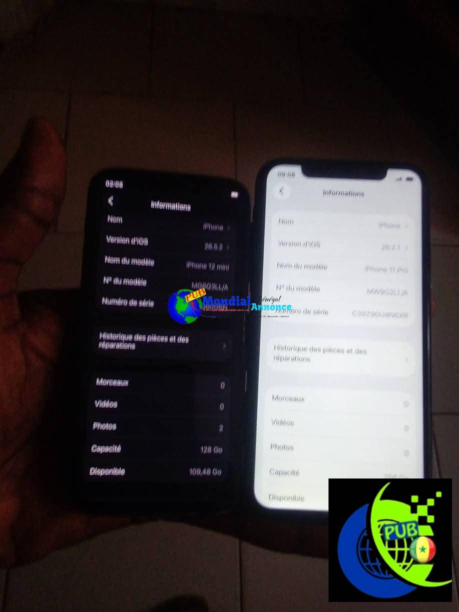 iPhones d’Occasion (iPhone 12 Mini & iPhone 11 Pro) disponibles à Dakar