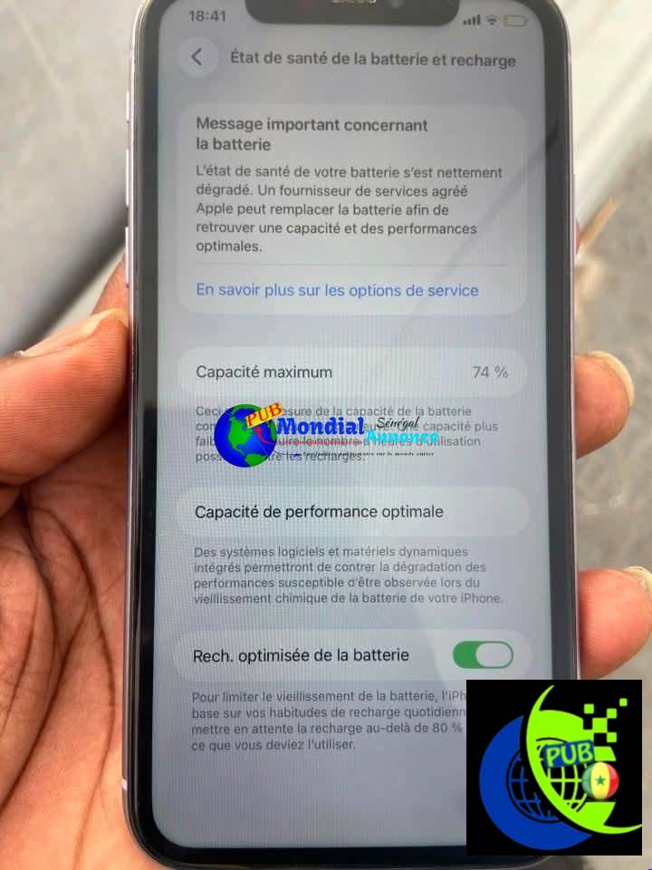 Vente : Apple iPhone 11 de 64 Go à Dakar. Prix : 75 000 F CFA