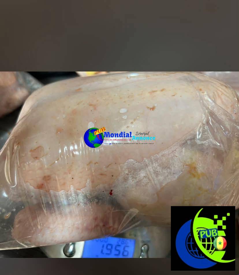 Poulets Prêts à Cuire (Déplumés & Nettoyés) dispo à Dakar. Contact : 77 075 73 97