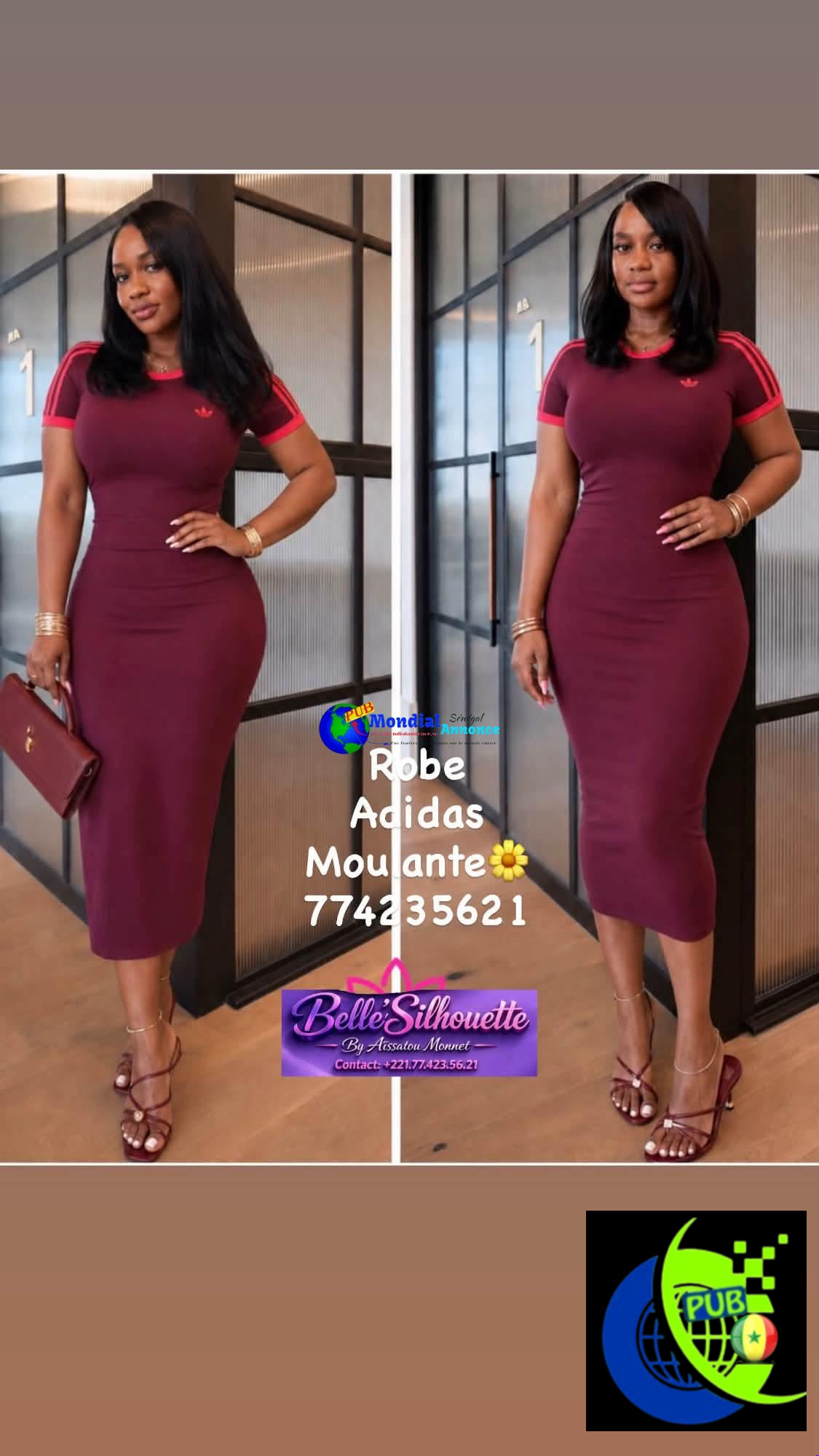 Robes Moulantes Adidas Très Chic de Qualité Supérieure disponibles à Dakar