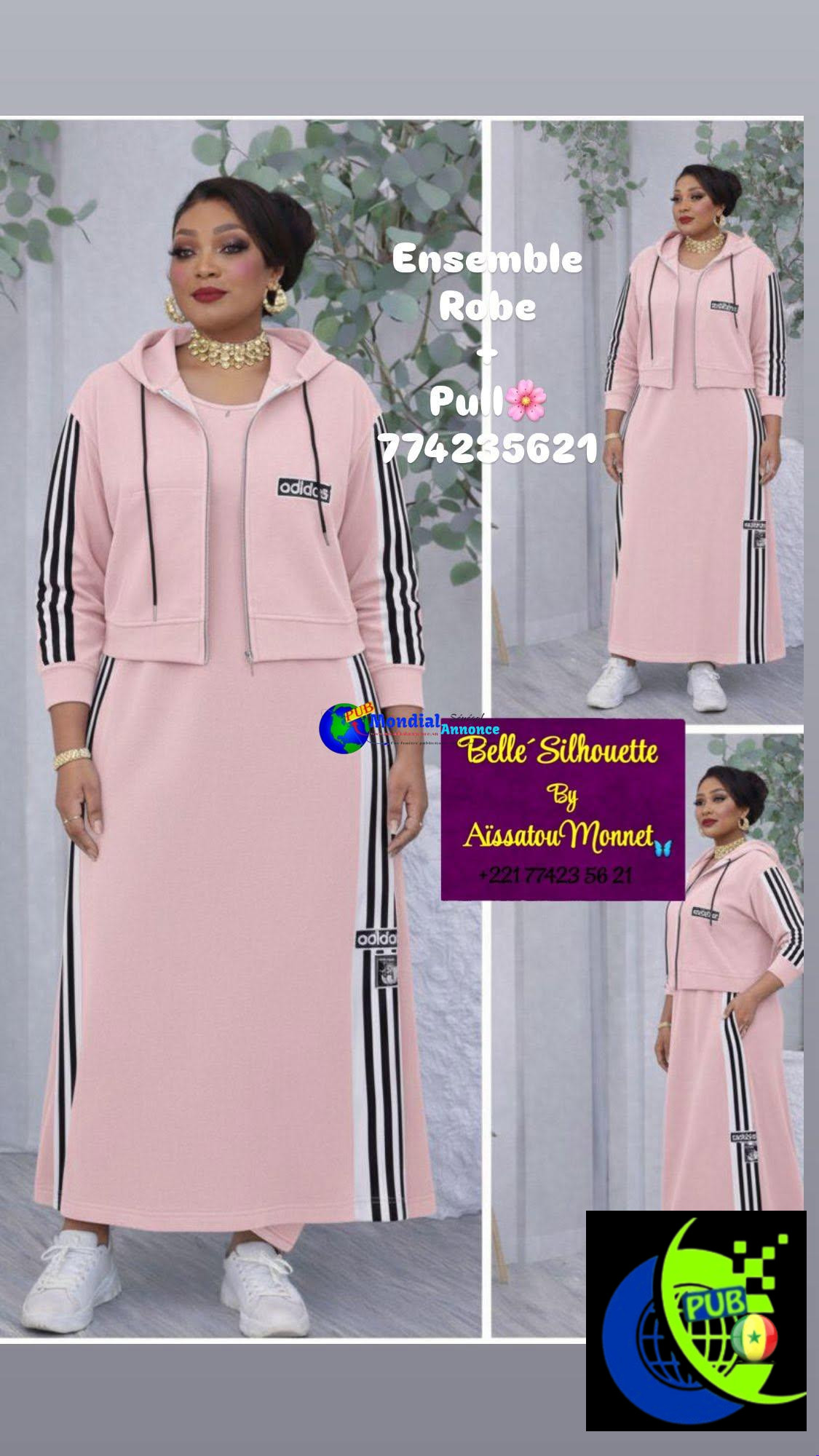 Ensemble 2 pièces Robe + Pull – Qualité Supérieure | Belle’silhouette