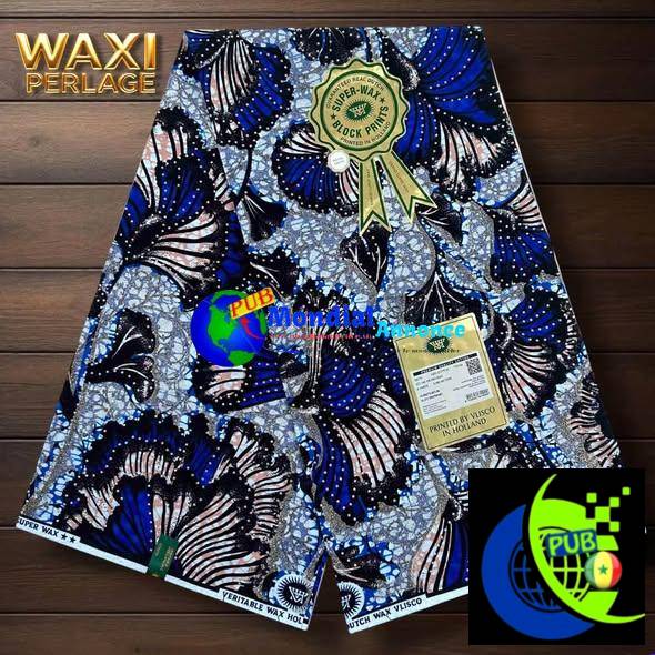 Super Wax Vlisco Hollandais Perlage Original – Élégance & Qualité Premium à Dakar