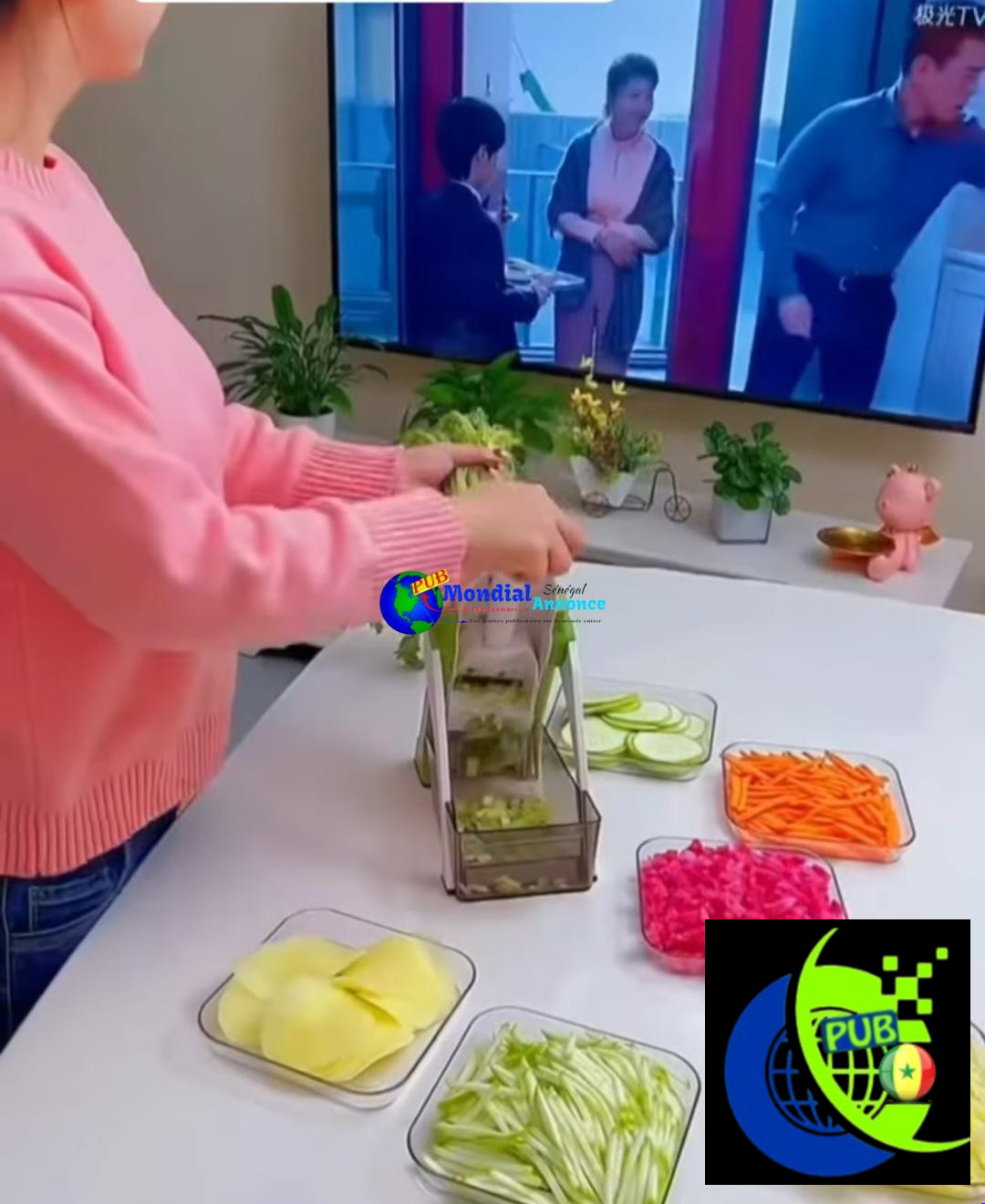 Vente : Découpe-Légumes Multifonction Pratique à Dakar. Prix : 5 000 F CFA