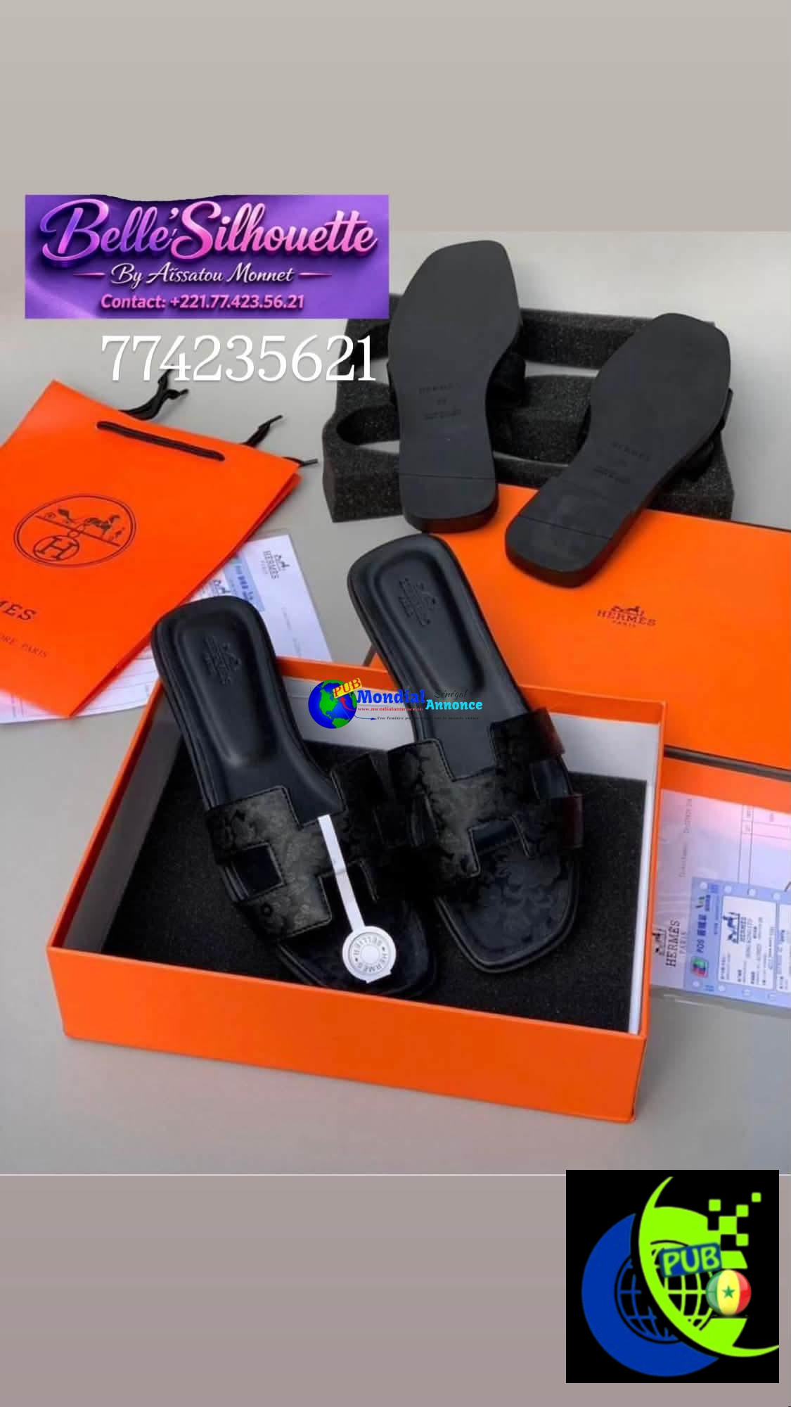 Sandales Hermès Imprimées Qualité Supérieure pour femmes. Contact : 774235621