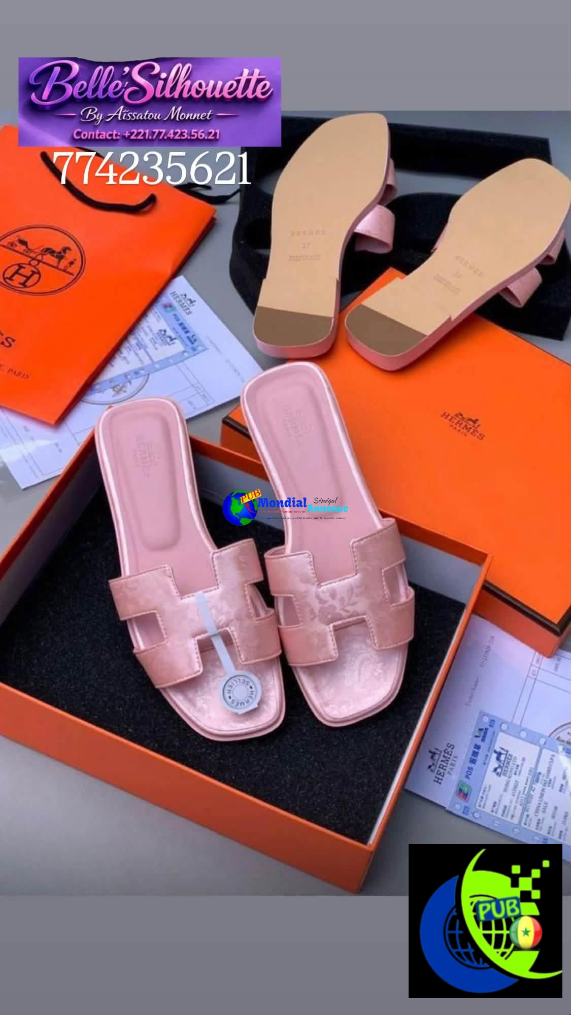Sandales Hermès Imprimées Qualité Supérieure pour femmes. Contact : 774235621