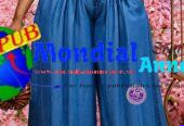 Vente : Pantalon Jeans pour Femmes en Bas Large Original à Dakar. Prix : 12 000 F CFA