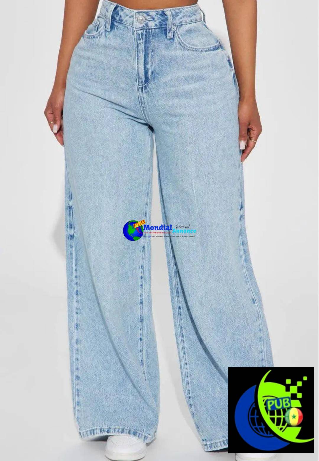 Jean Bas Large de Qualité pour Femmes dispo à Dakar. Contact WhatsApp : 77 263 81 54