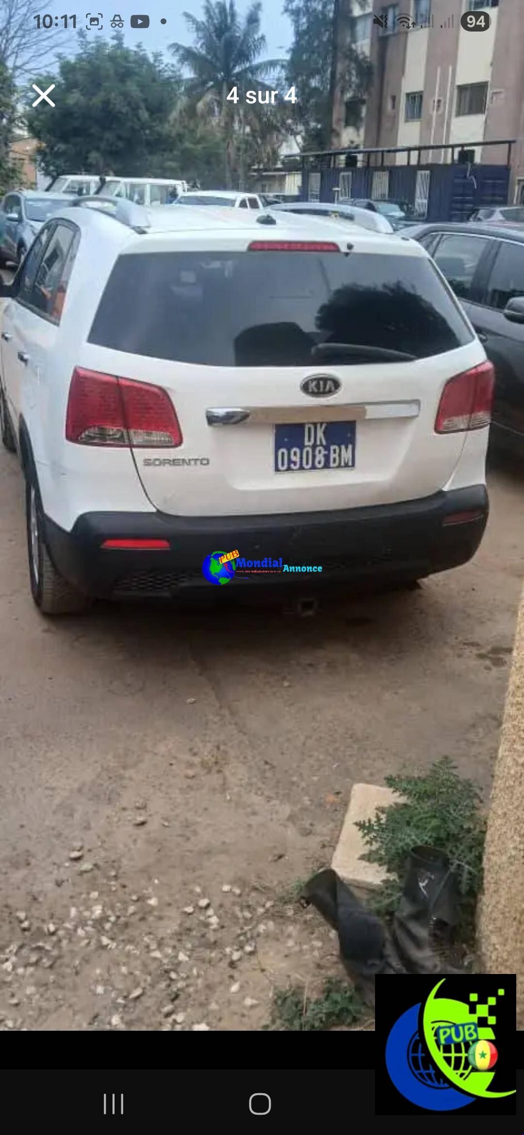 Kia Sorento Essence Automatique de 2012 disponible à Dakar