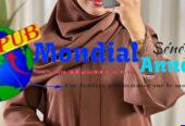 Abaya Moderne avec Foulard Assorti (Double Manche Dentelle) disponible pour femmes