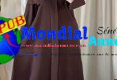 Abaya Moderne avec Foulard Assorti (Double Manche Dentelle) disponible pour femmes