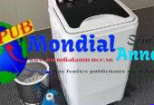 Machine à Laver 8 kg (Panier d’Essorage & Brosse à Chaussures). Prix : 55 000 F CFA
