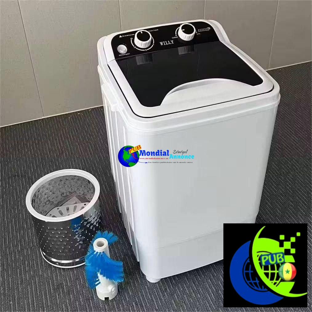 Machine à Laver 8 kg (Panier d’Essorage & Brosse à Chaussures). Prix : 55 000 F CFA