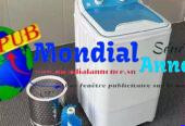 Machine à Laver 8 kg (Panier d’Essorage & Brosse à Chaussures). Prix : 55 000 F CFA