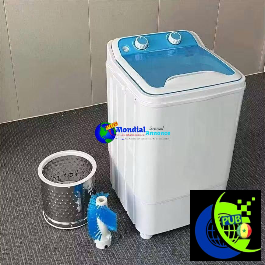 Machine à Laver 8 kg (Panier d’Essorage & Brosse à Chaussures). Prix : 55 000 F CFA