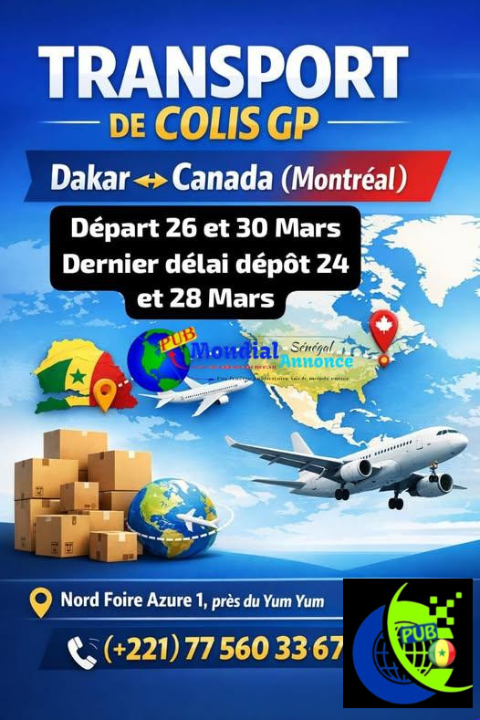 GP Dakar / Montréal disponible au 77 560 33 67