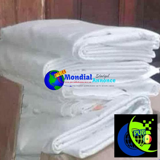 Drap blanc king size 100 % coton avec taies d’oreiller