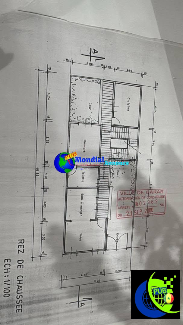 Villa R+1 à vendre à Derklé Dakar – 125 m²
