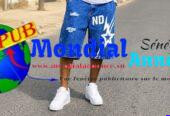 Short Jean Homme Tendance et Décontracté Disponible à Dakar