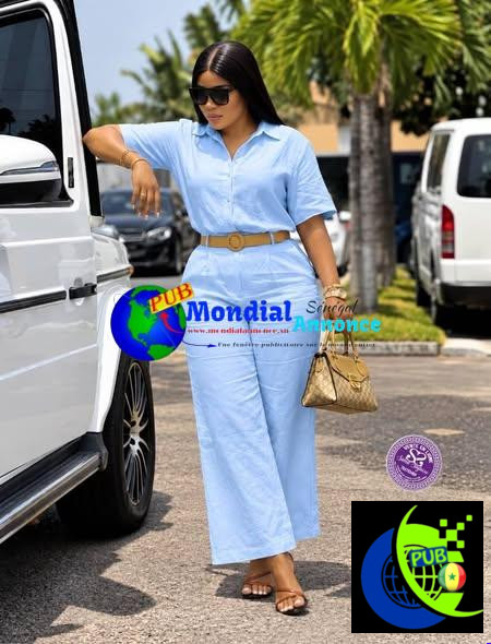 Ensemble chemise et pantalon en lin pour femme Tailles M à 2XL à 11 000 FCFA