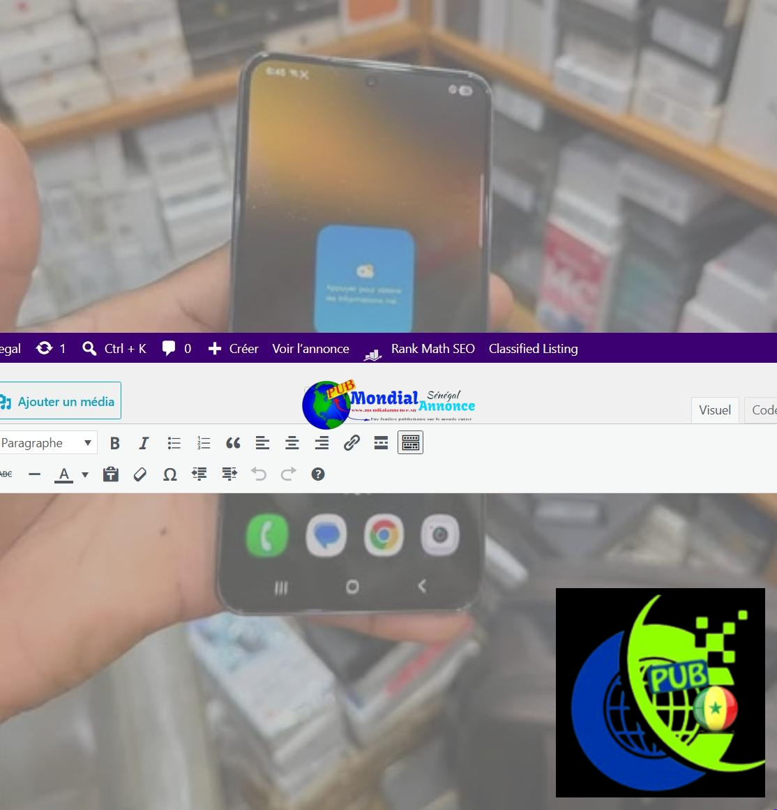 📱 Samsung S22 128 Go – 8 Go RAM