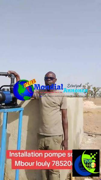Installation de pompe solaire 750W à Mbour