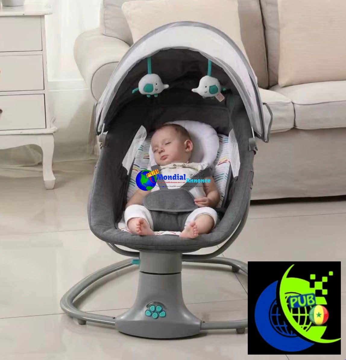Balançoire Électrique pour Nouveau-Né (Transat & Chaise Berçante Automatique) disponible.Tél : 785297899