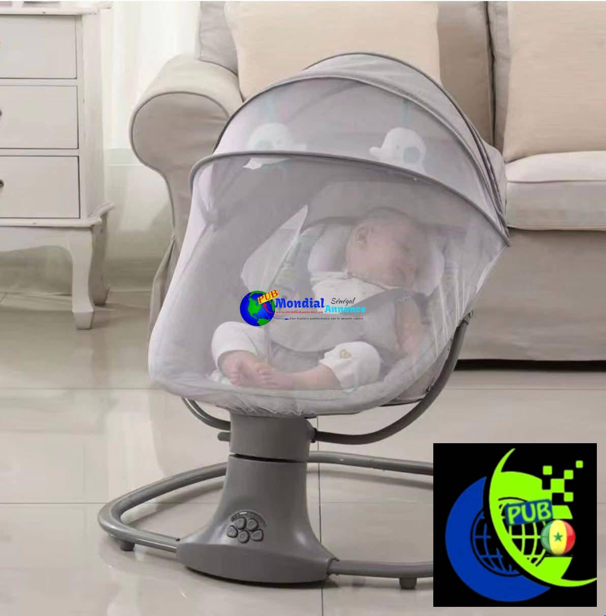 Balançoire Électrique pour Nouveau-Né (Transat & Chaise Berçante Automatique) disponible.Tél : 785297899