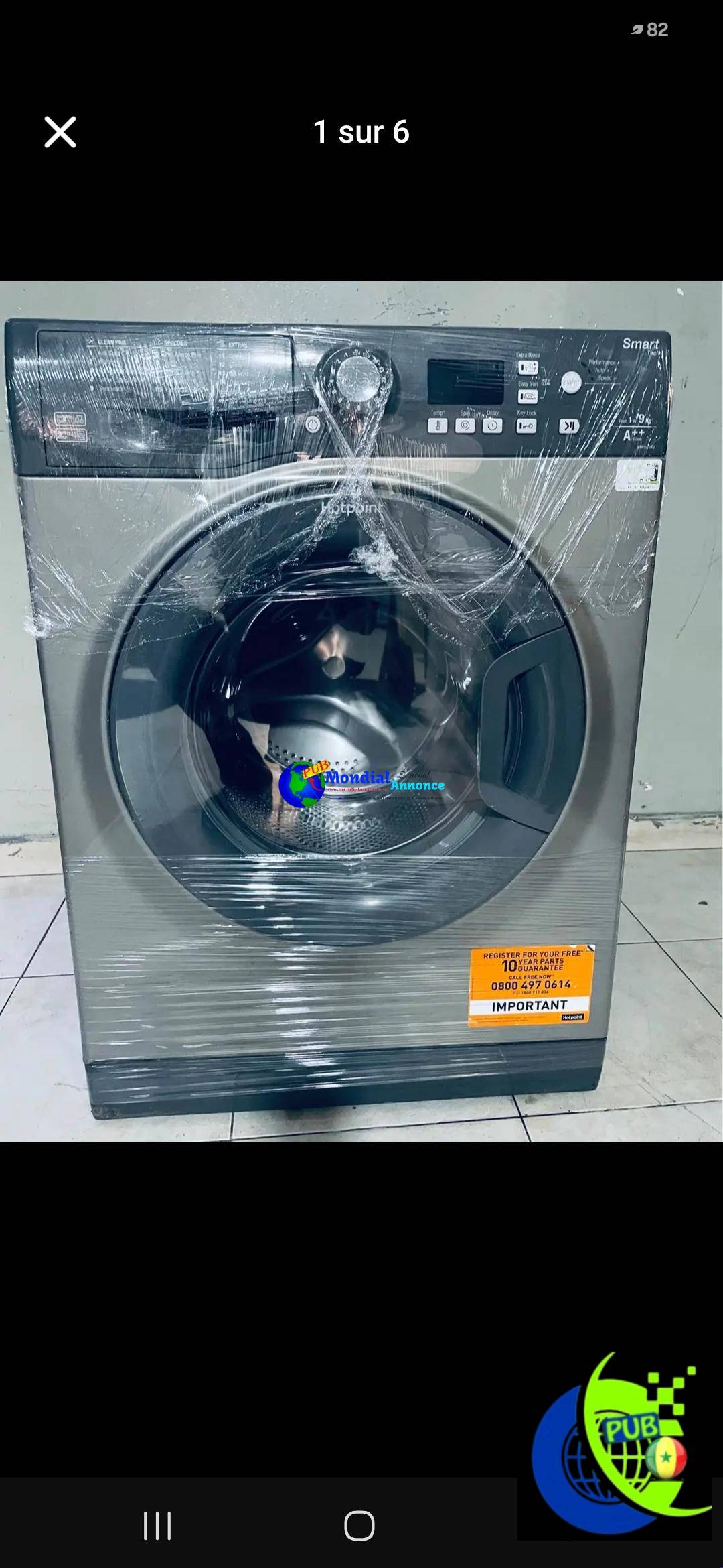 Vente : Machine à Laver 9 kg Inverter (A+++) Venant d’Allemagne