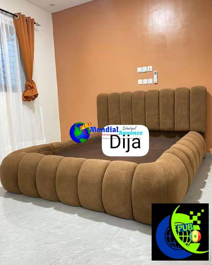 Vente : Lit 3 Places avec 2 Commodes (Couleur au Choix) à Dakar