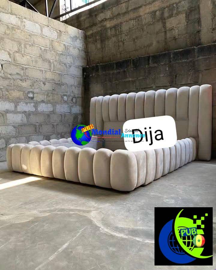 Vente : Lit 3 Places avec 2 Commodes (Couleur au Choix) à Dakar