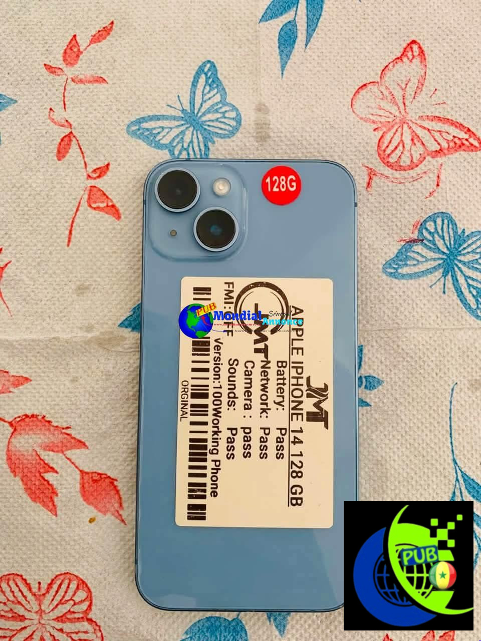 Vente : iPhone 14 Simple de 128 Go Tout d’Origine. Prix : 165 000 F CFA