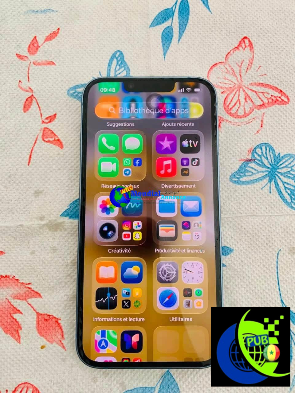 Vente : iPhone 14 Simple de 128 Go Tout d’Origine. Prix : 165 000 F CFA