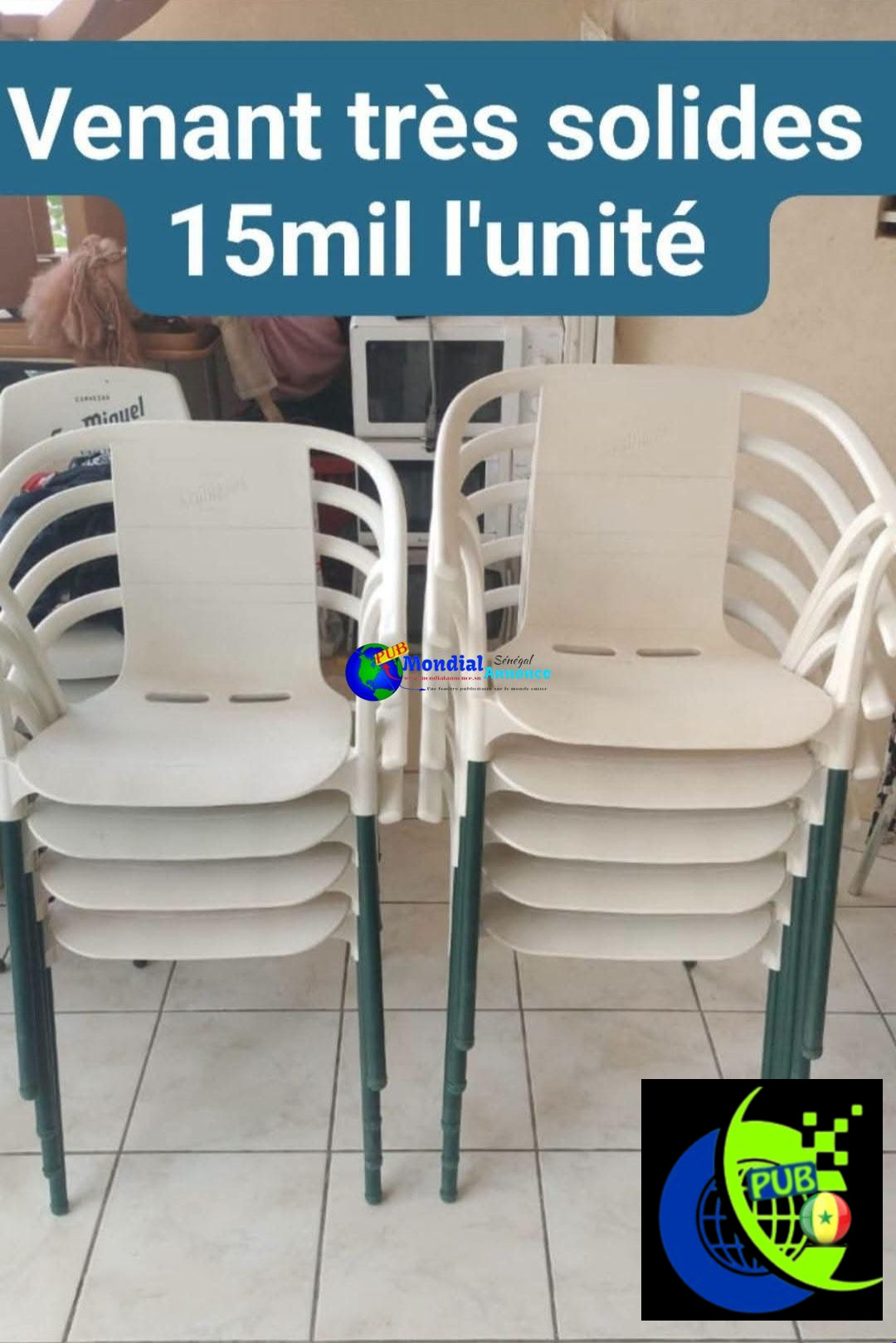 Lot de Chaises Solides de Qualité disponibles à Yoff Virage