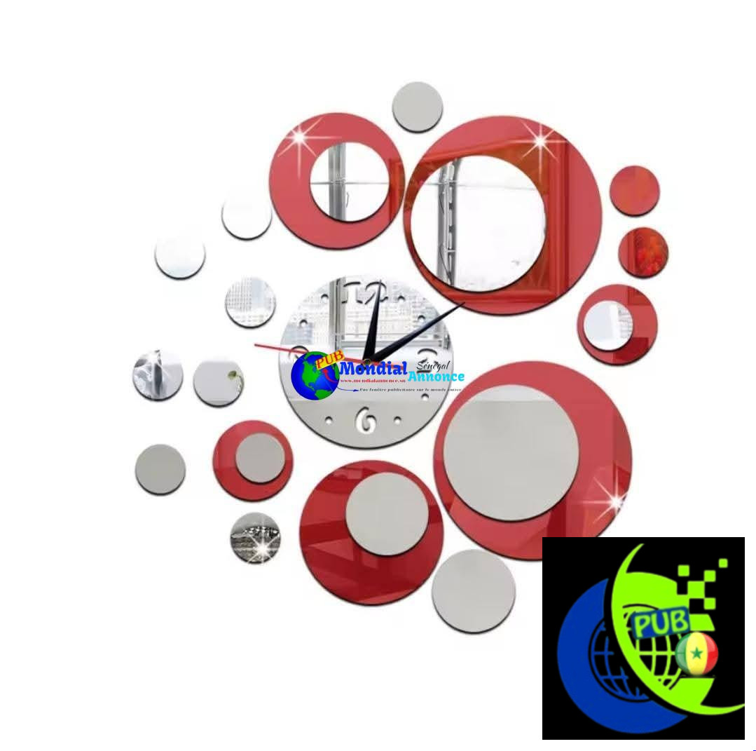Horloge Décorative Autocollante Murale 3D à vendre