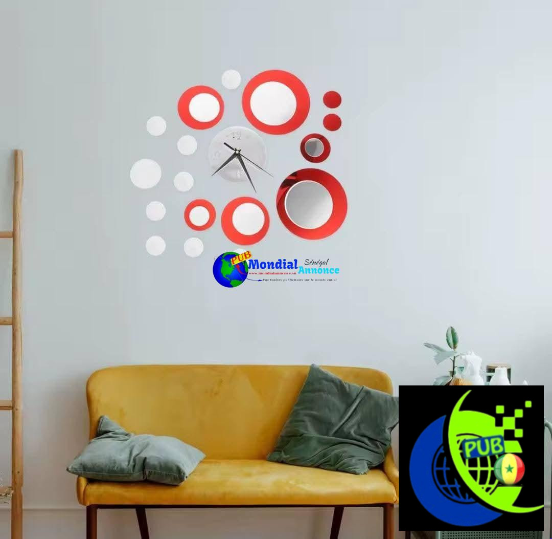 Horloge Décorative Autocollante Murale 3D à vendre