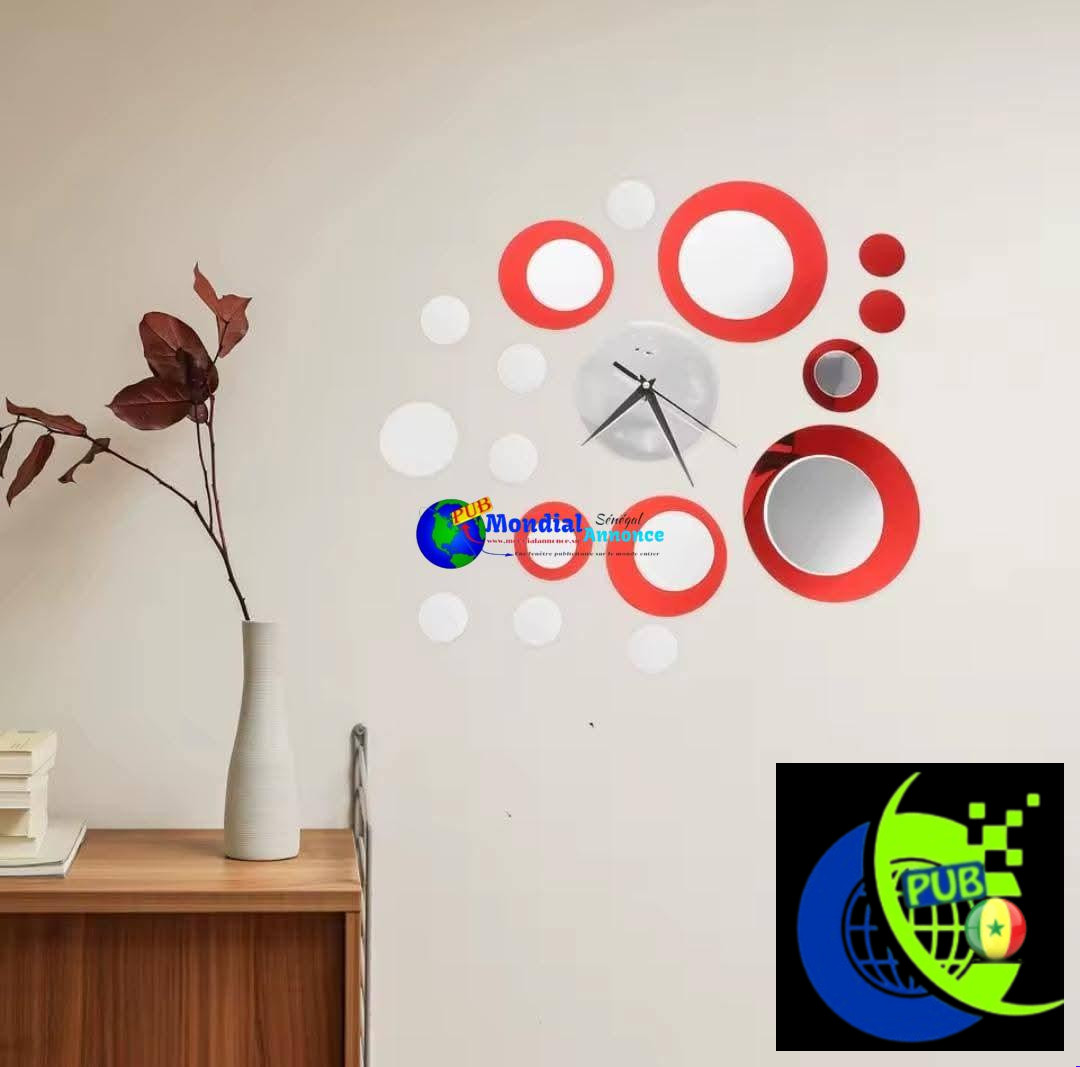 Horloge Décorative Autocollante Murale 3D à vendre