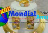 Ensemble Bijou Ras de Cou Italien 18K à vendre. Prix : 22 000 F CFA