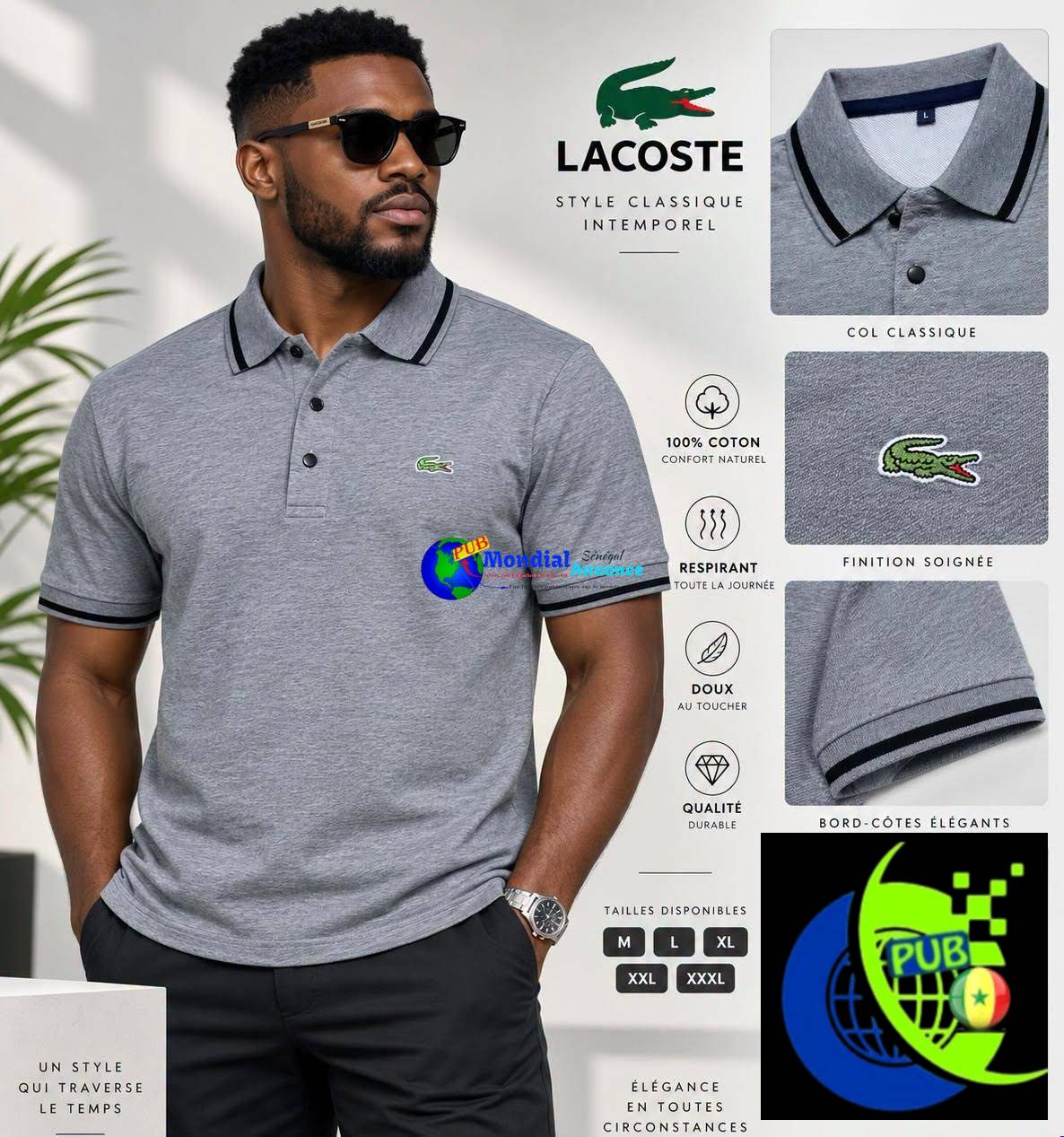Lacoste disponible à 7 000 FCFA – Livraison à Dakar