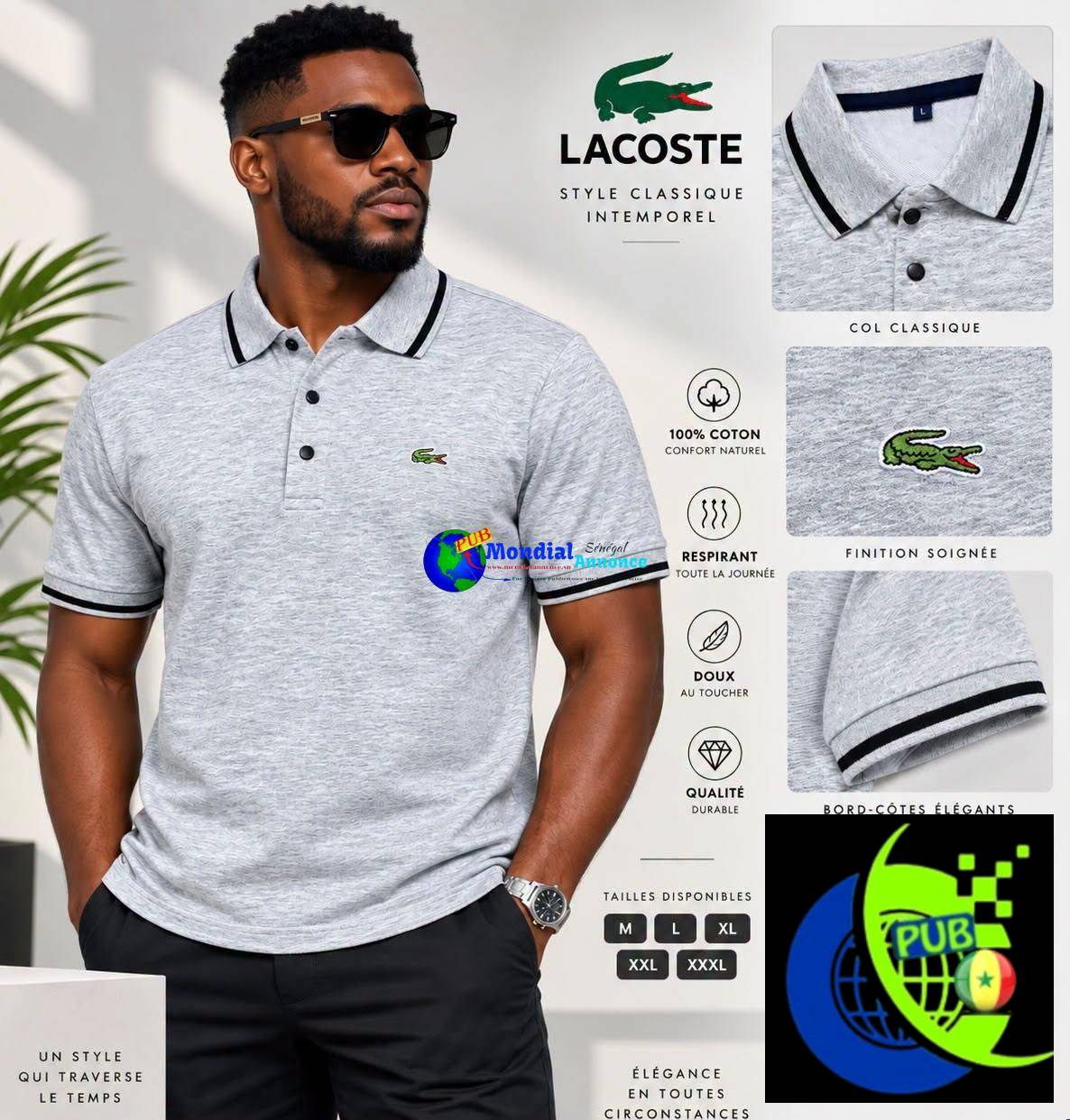 Lacoste disponible à 7 000 FCFA – Livraison à Dakar