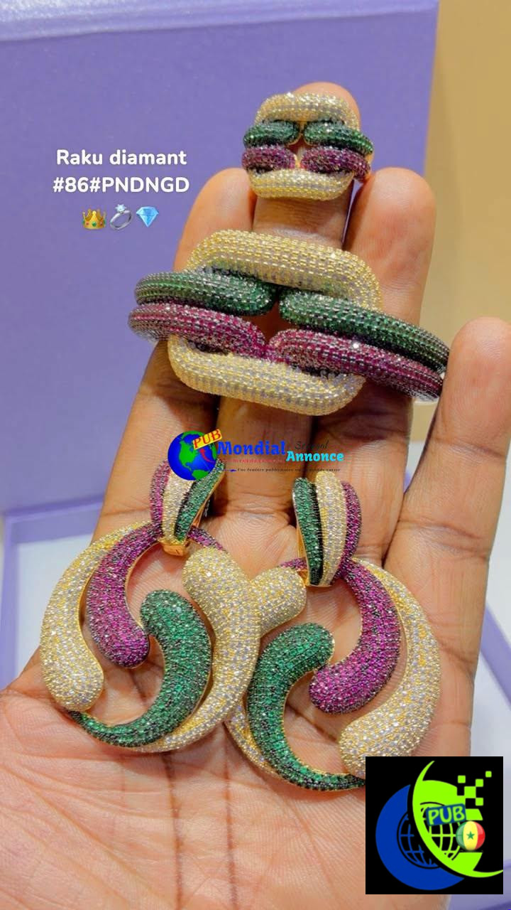 Ensemble Raku Diamant – Parure élégante et brillante à 53 000 F CFA