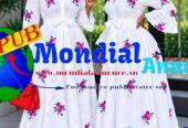 Robe brodée très chic Disponible à Dakar – Prix abordable Contact 782411028
