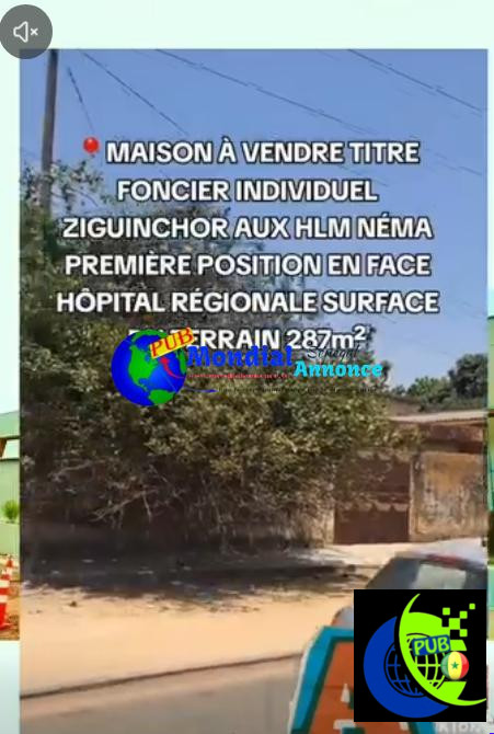 🏡 MAISON À VENDRE À ZIGUINCHOR – HLM NÉMA