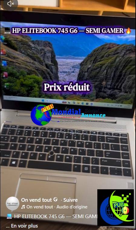 HP EliteBook 745 G6 Ryzen 5 Pro, 8 Go RAM, SSD 256 Go à 160 000 FCFA