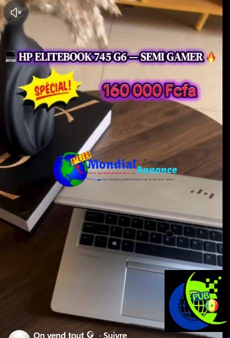 HP EliteBook 745 G6 Ryzen 5 Pro, 8 Go RAM, SSD 256 Go à 160 000 FCFA