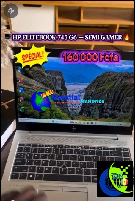 HP EliteBook 745 G6 Ryzen 5 Pro, 8 Go RAM, SSD 256 Go à 160 000 FCFA